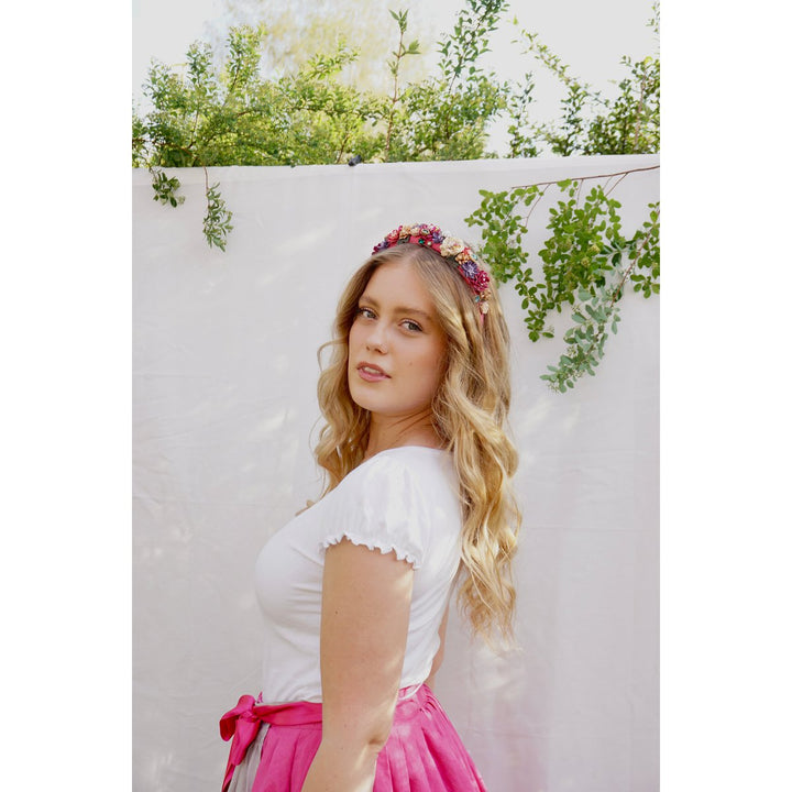 Haarkranz Blumen Haarreif PINK