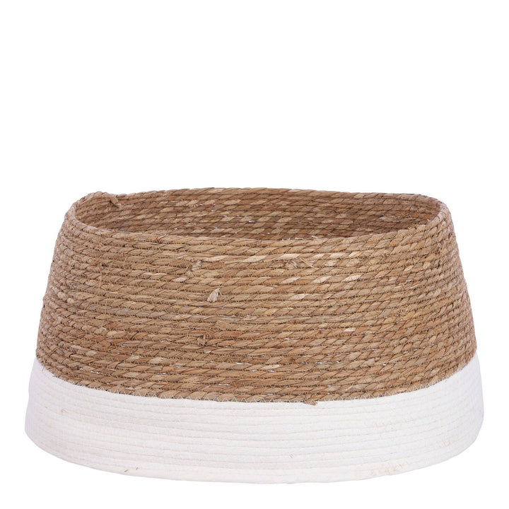 Ständerabdeckung - Weihnachtsbaum Korb - Seegras - Weiß - Ø58cm