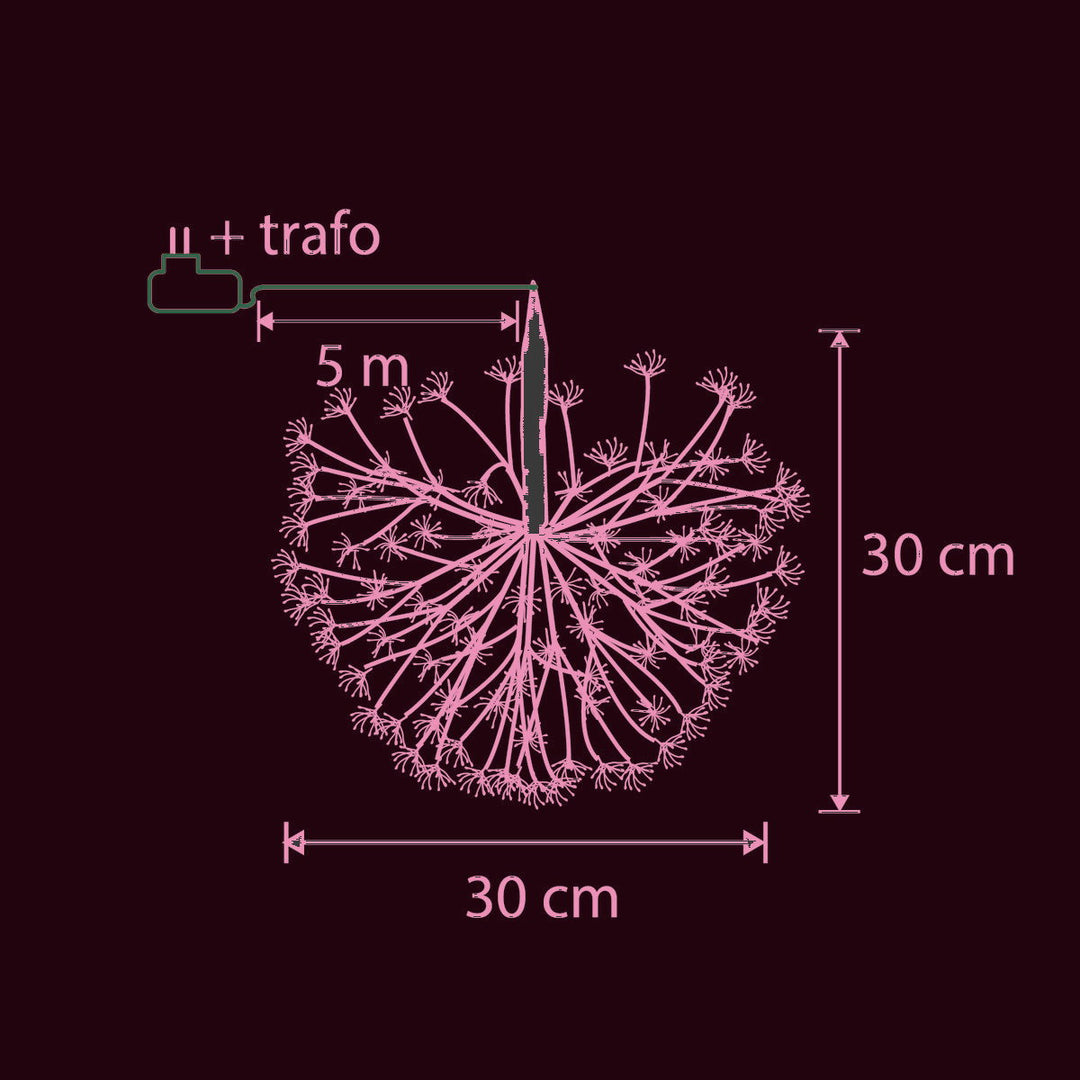 LED Weihnachtsdeko - Kugel - warmweiß - Ø30 cm