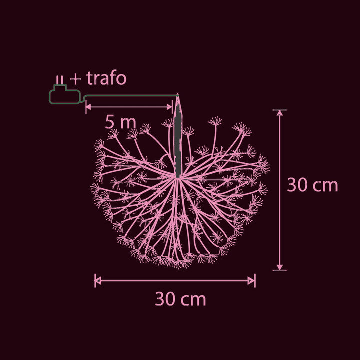 LED Weihnachtsdeko - Kugel - warmweiß - Ø30 cm