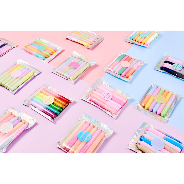 Dip Dye Kerzen 6er-Set ROSE GARDEN