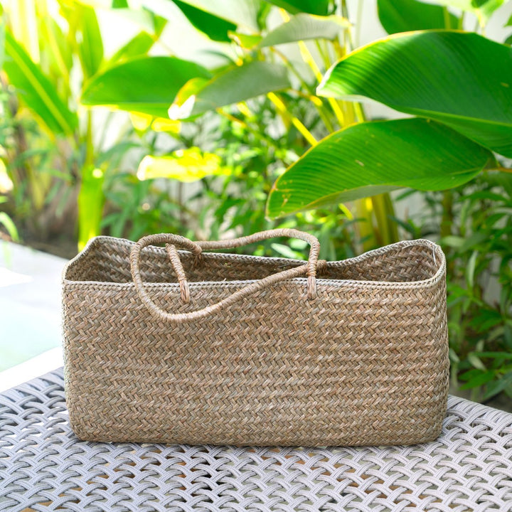 Shopper Tasche SALARA - Handgewebe Einkaufstasche aus Seegrass