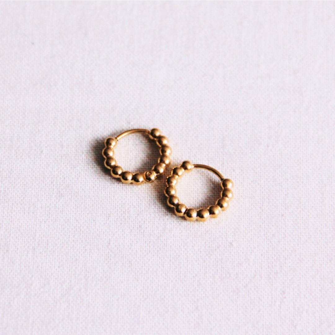 Ohrringe - BALLS 10 - Mini Creole Gold