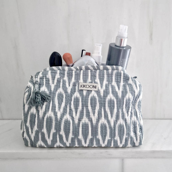 handgemachte Kosmetiktasche POSITIVE GREY - Innenfutter Baumwolle