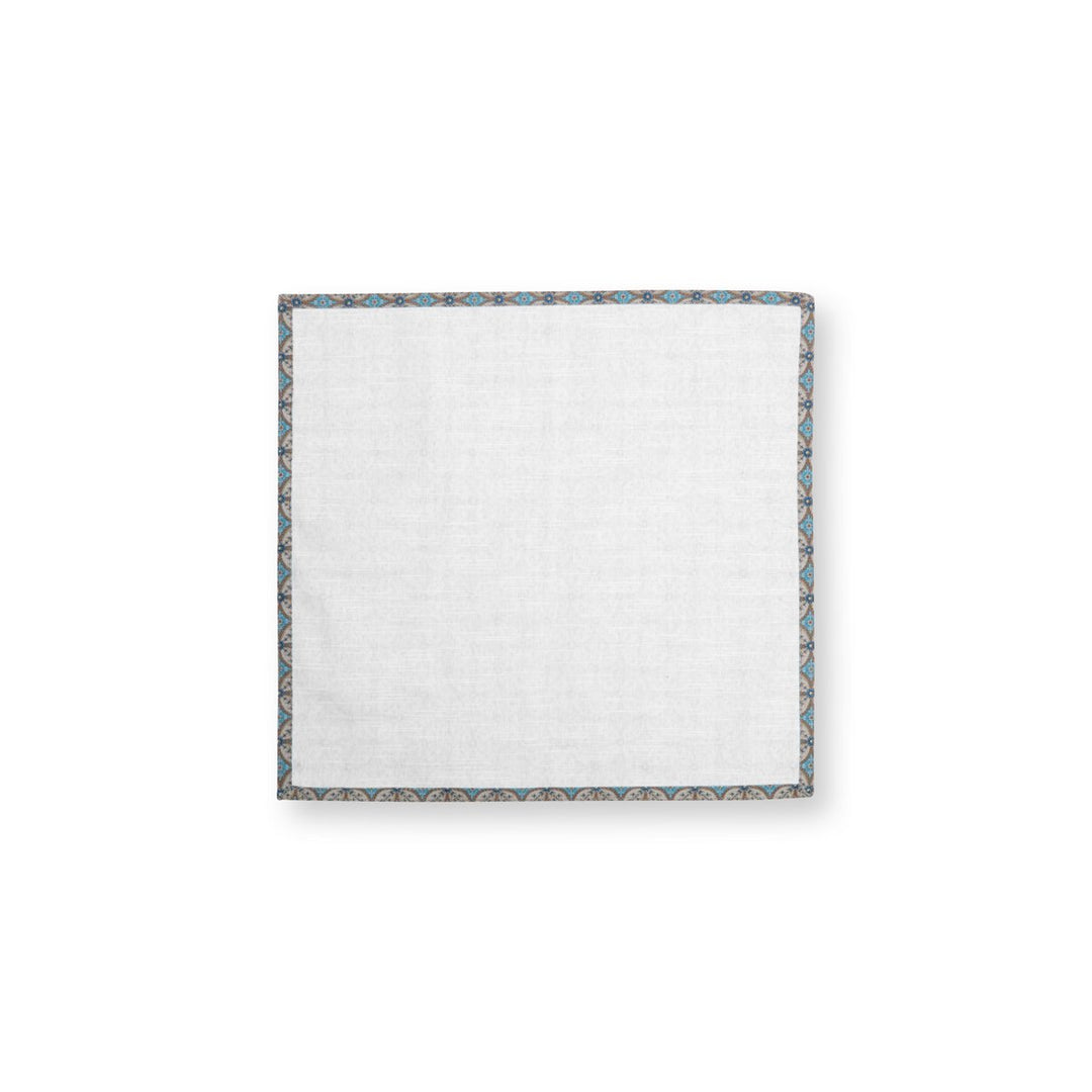 Servietten 4er-Set BLOOMING TALES Khaki-Blue 40x40cm