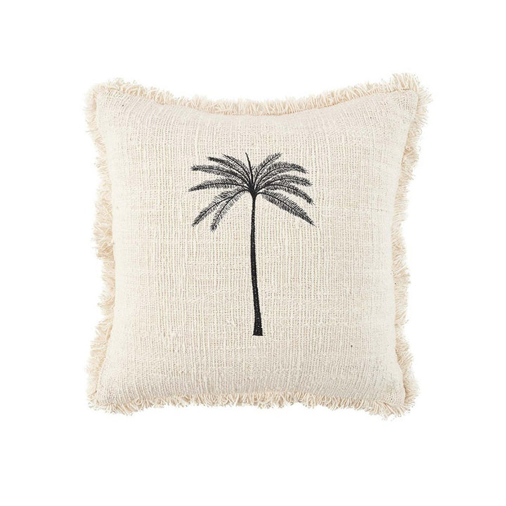 GILI PALM Kissenbezug - Baumwolle Natur 50x50