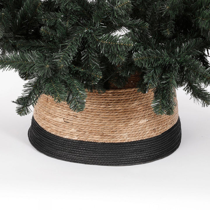 Weihnachtsbaum Korb - H26 x Ø50 cm - Seegras - Schwarz