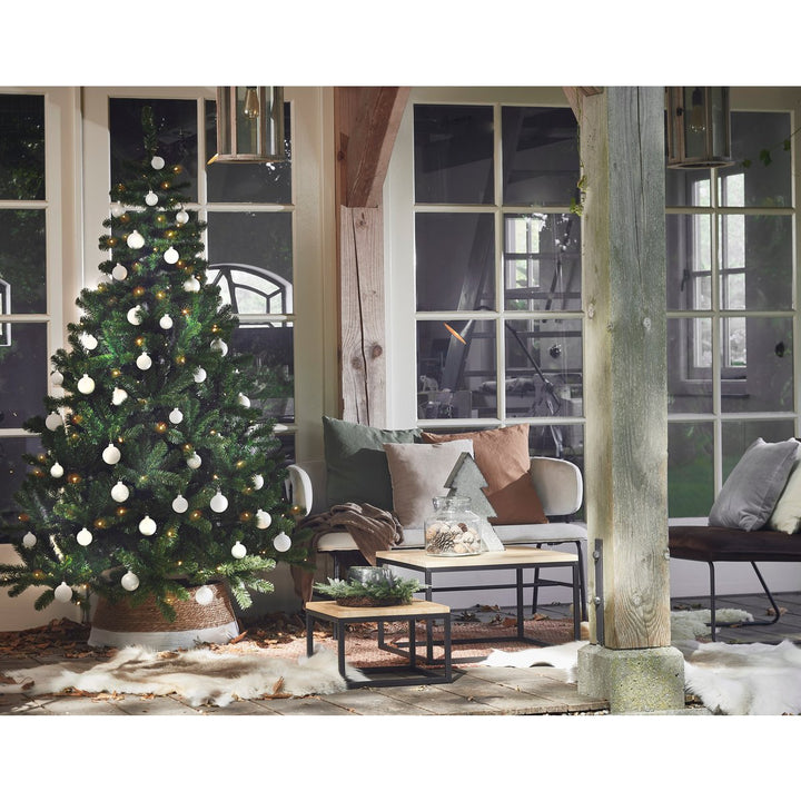 Ständerabdeckung - Weihnachtsbaum Korb - Seegras - Weiß - Ø58cm