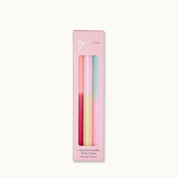 Dip Dye Kerzen 3er-Set: Icecream Edition