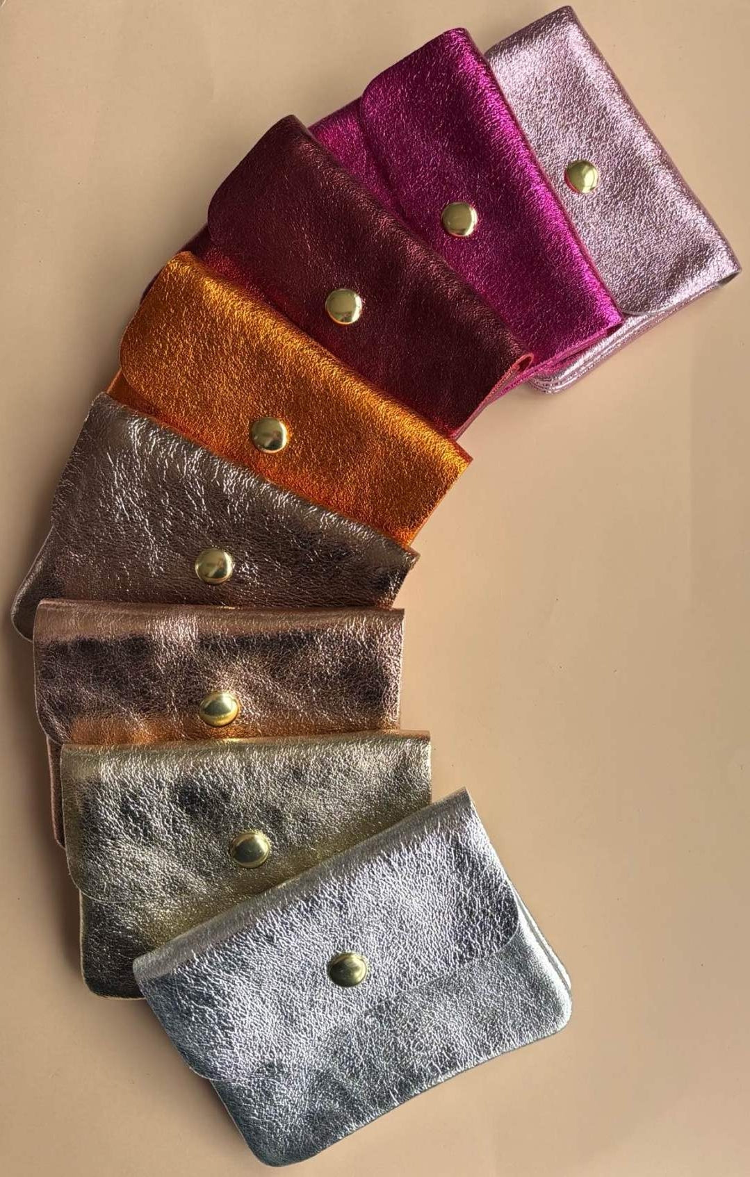 Geldbeutel BLUSH - Minitäschchen - Leder / Wildleder / Metallic