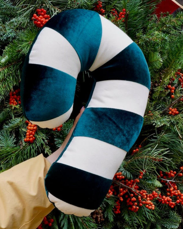 CANDY Patchwork-Kissen / Grün