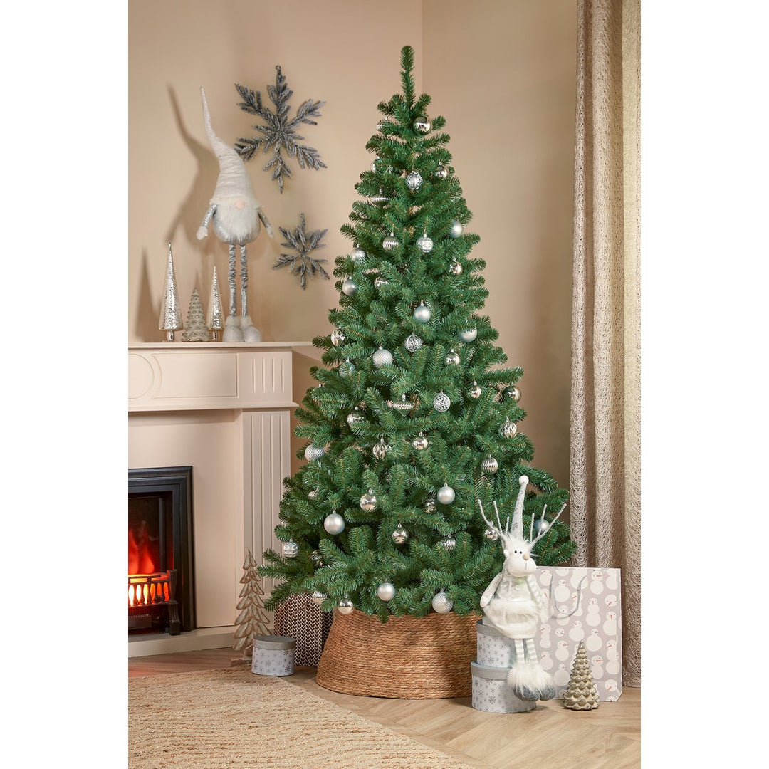Weihnachtskugeln Set – 60 Stück – Ø7 cm – Kunststoff – Silber