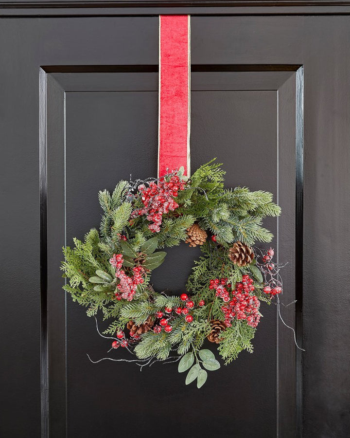 Kranz "Randell"- Weihnachtsdeko mit Tannengrün & Beeren - Ø50cm