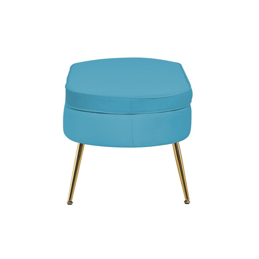 Hocker ARIELLE - Sitzbank - Oval Samt Blau
