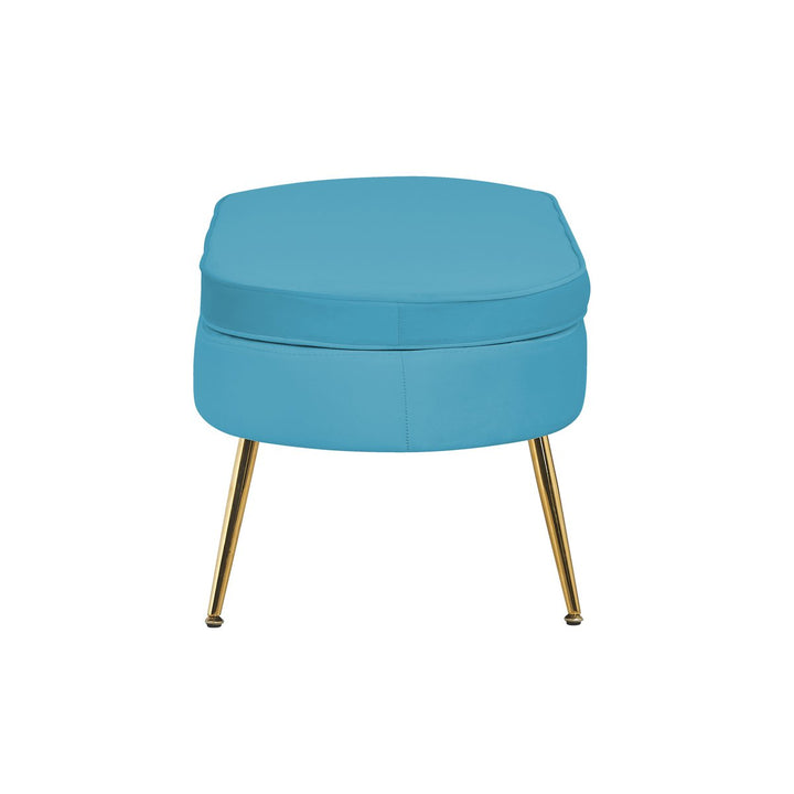 Hocker ARIELLE - Sitzbank - Oval Samt Blau