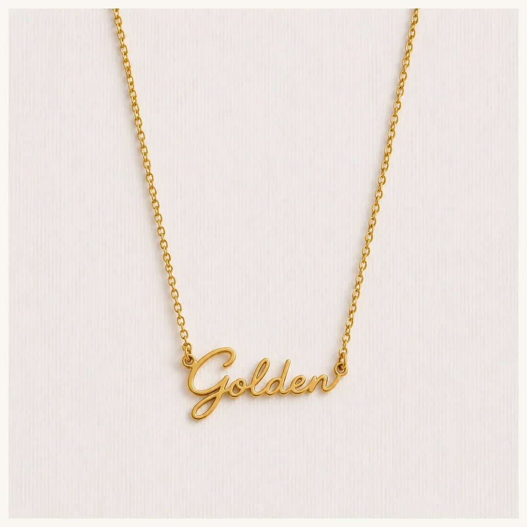 Halskette GOLDEN - Statement Schriftzug