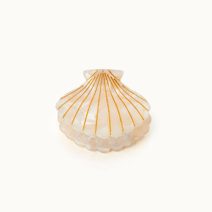 Haarklammer Muschel Pearl – Elegante Muschelform-Haarspange im Perlglanz
