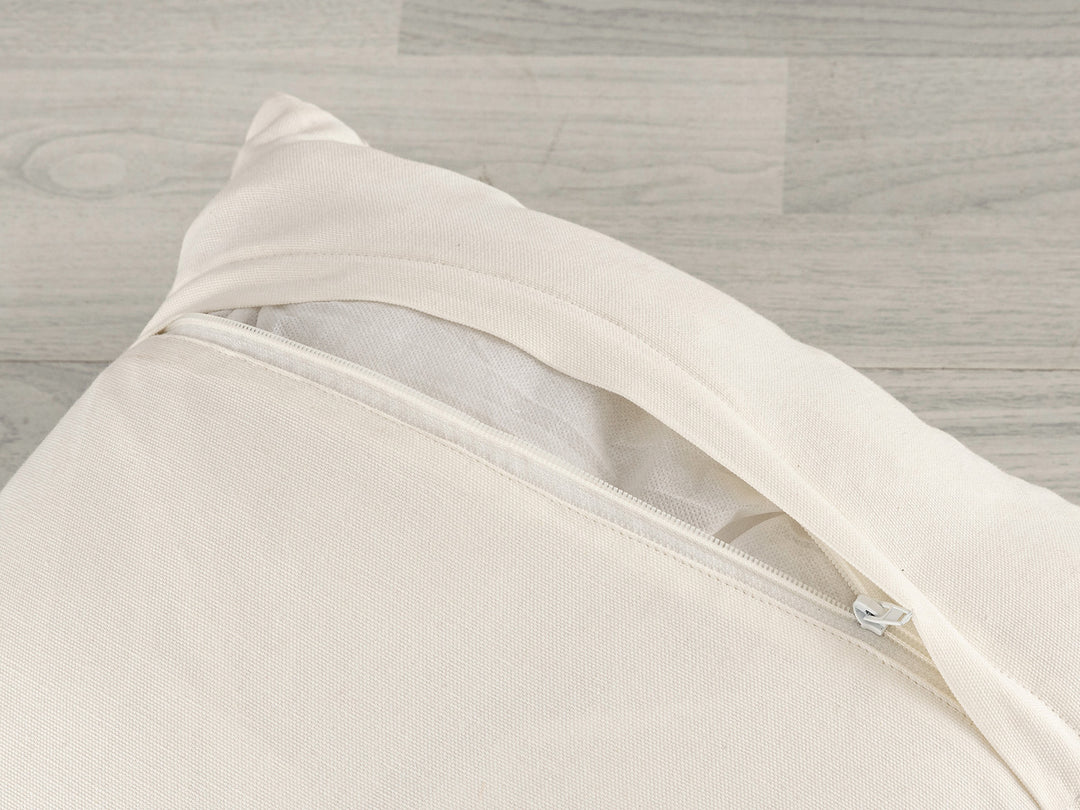 Dekokissen - Sofakissen - Zierkissen - Natur Baumwolle & Jute - 2er-Set