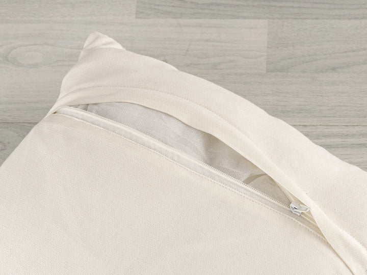 Dekokissen - Sofakissen - Zierkissen - Natur Baumwolle & Jute - 2er-Set