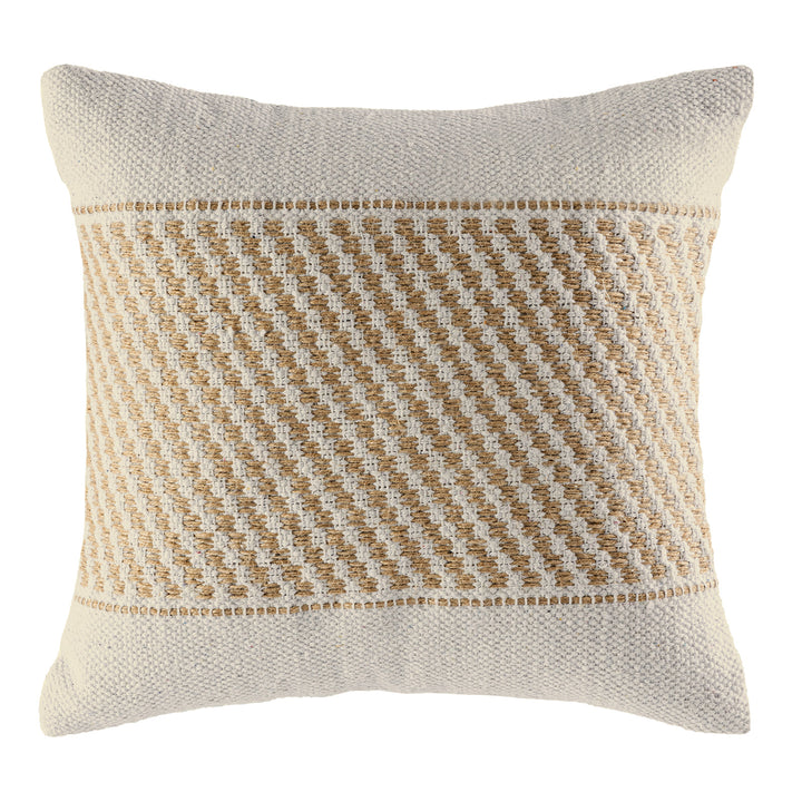 Dekokissen - Sofakissen - Zierkissen - Natur Baumwolle & Jute - 2er-Set