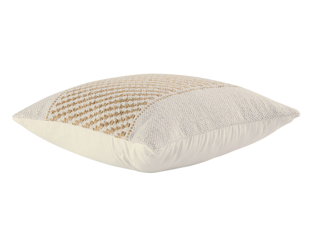 Dekokissen - Sofakissen - Zierkissen - Natur Baumwolle & Jute - 2er-Set