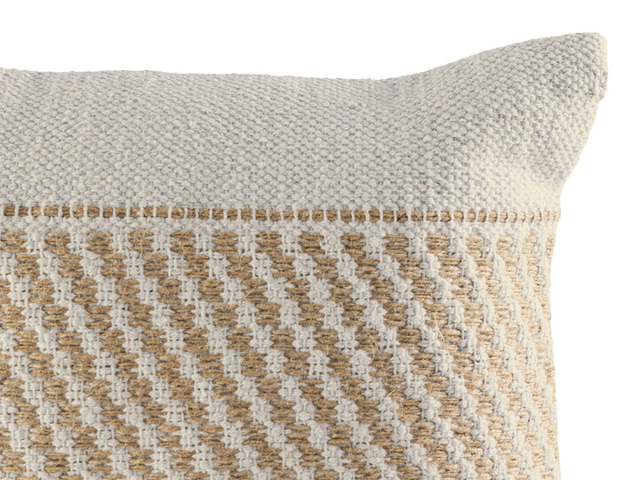 Dekokissen - Sofakissen - Zierkissen - Natur Baumwolle & Jute - 2er-Set