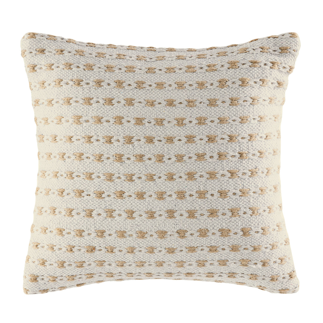 Dekokissen - Sofakissen - Zierkissen - Natur Baumwolle & Jute - 2er-Set