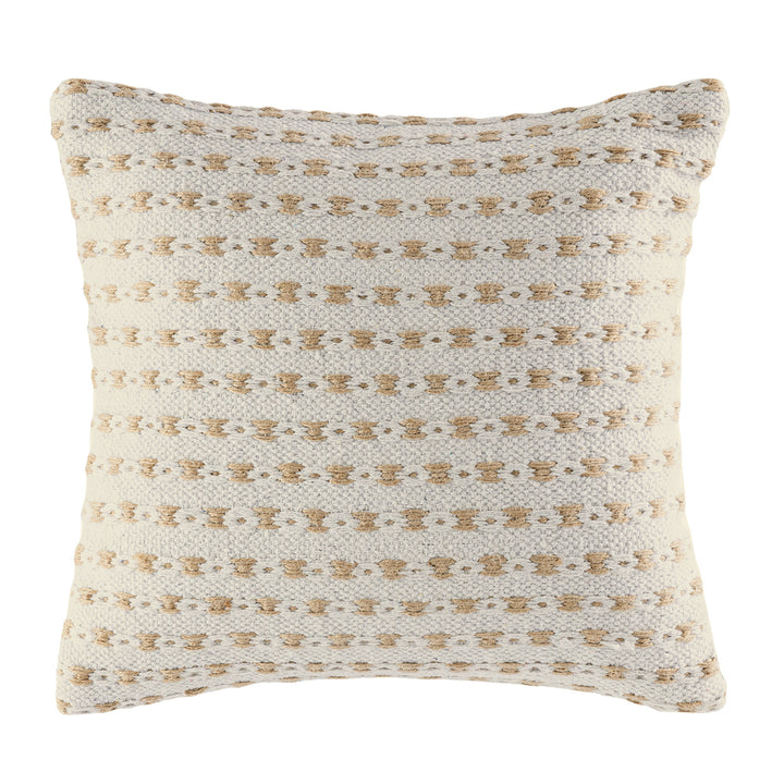 Dekokissen - Sofakissen - Zierkissen - Natur Baumwolle & Jute - 2er-Set