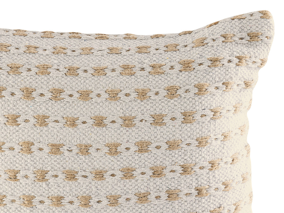 Dekokissen - Sofakissen - Zierkissen - Natur Baumwolle & Jute - 2er-Set