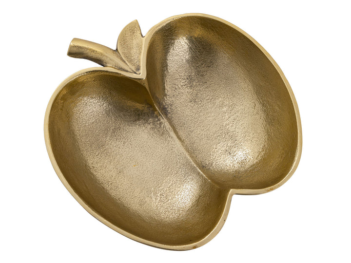 Dekoschale - Snackschale - Schale Apfel-Form - Aluminium gold o. silber