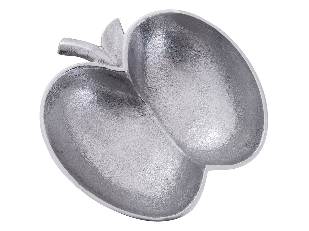 Dekoschale - Snackschale - Schale Apfel-Form - Aluminium gold o. silber