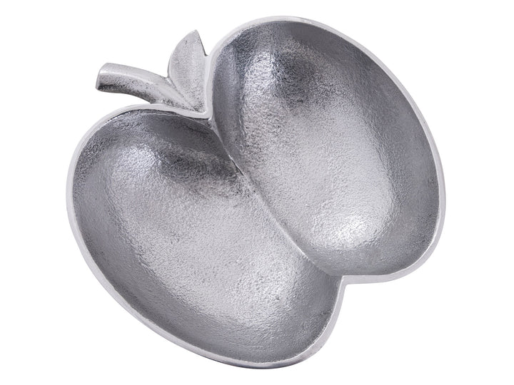 Dekoschale - Snackschale - Schale Apfel-Form - Aluminium gold o. silber