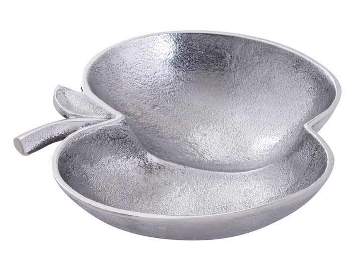 Dekoschale - Snackschale - Schale Apfel-Form - Aluminium gold o. silber