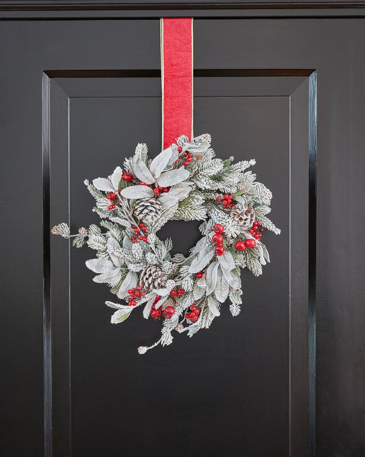 Kranz "Belfort" - Weihnachtsdeko mit Beeren & Schnee – Ø50cm