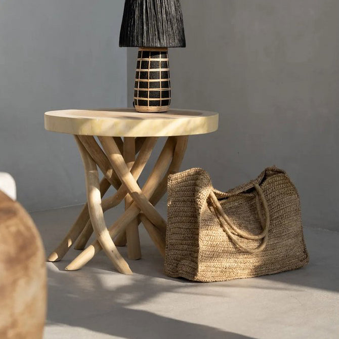 TI AMO Tasche - Shopper - große Schultertasche aus Raffia-Bast
