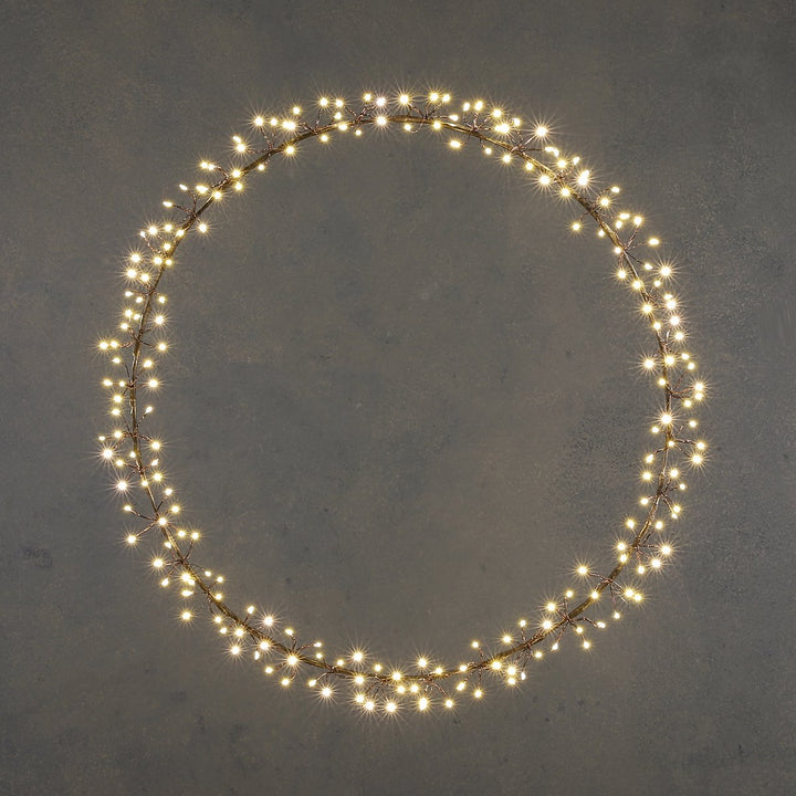 Lichterkranz mit warmweißer LED-Beleuchtung – Ø50 cm
