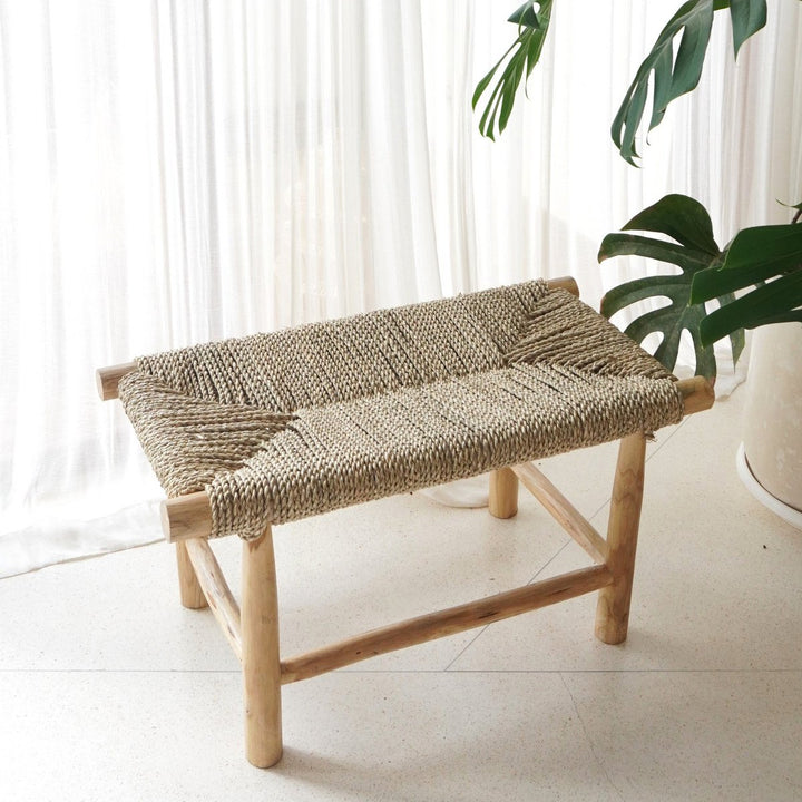 Sitzbank SUNGAI - dekorativer Boho Beistelltisch - Hocker