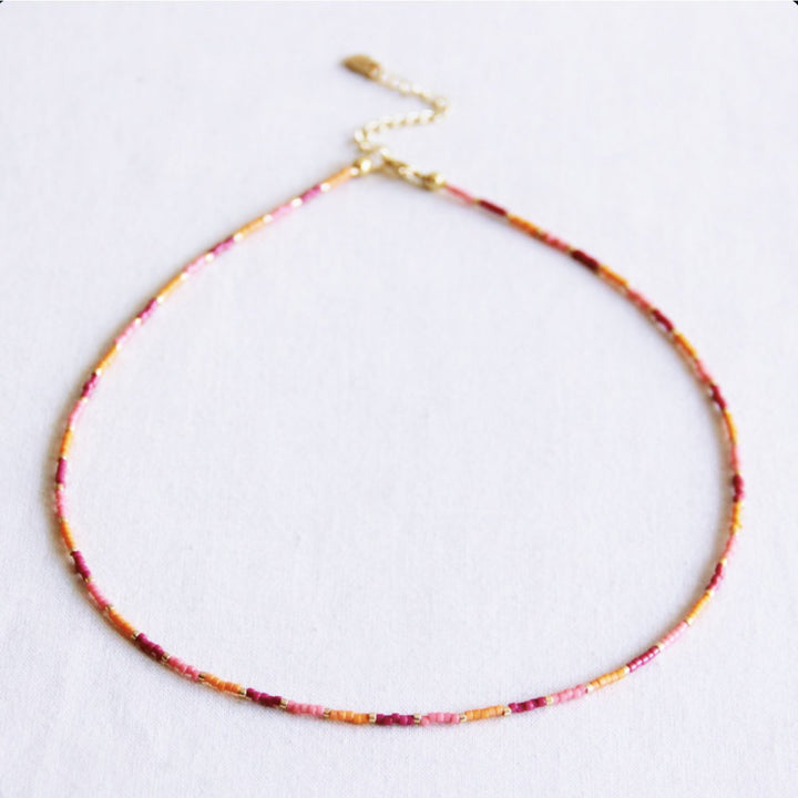 Halskette - Miyuki-Perlen - Bubblegum Sunset