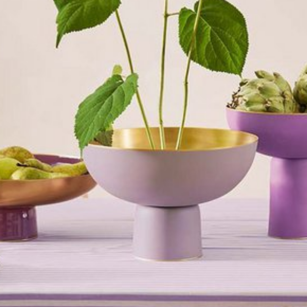 Dekoschale High Tray Metal MATT LILAC 30cm