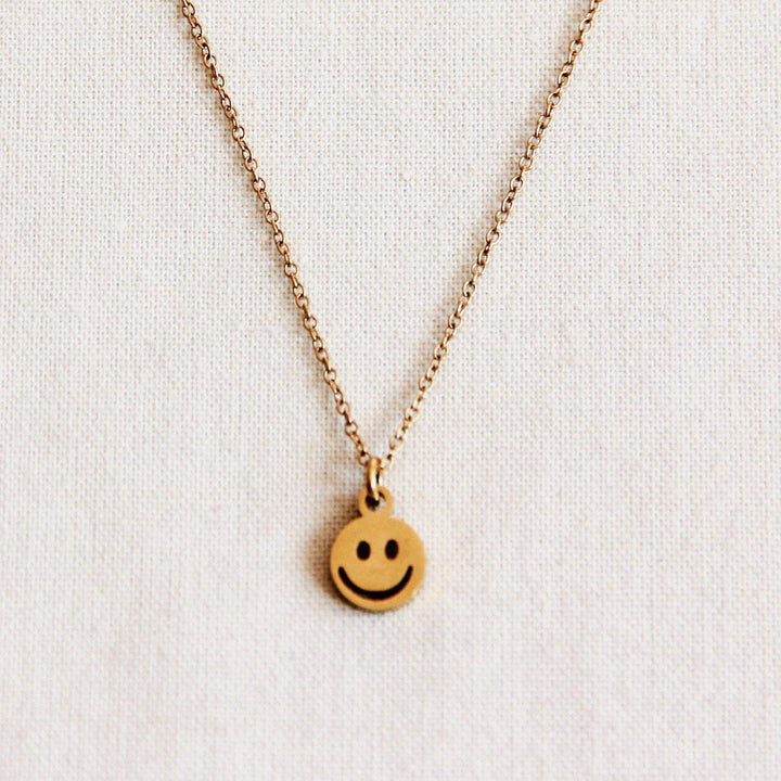 Halskette - Charm SMILEY - Gold
