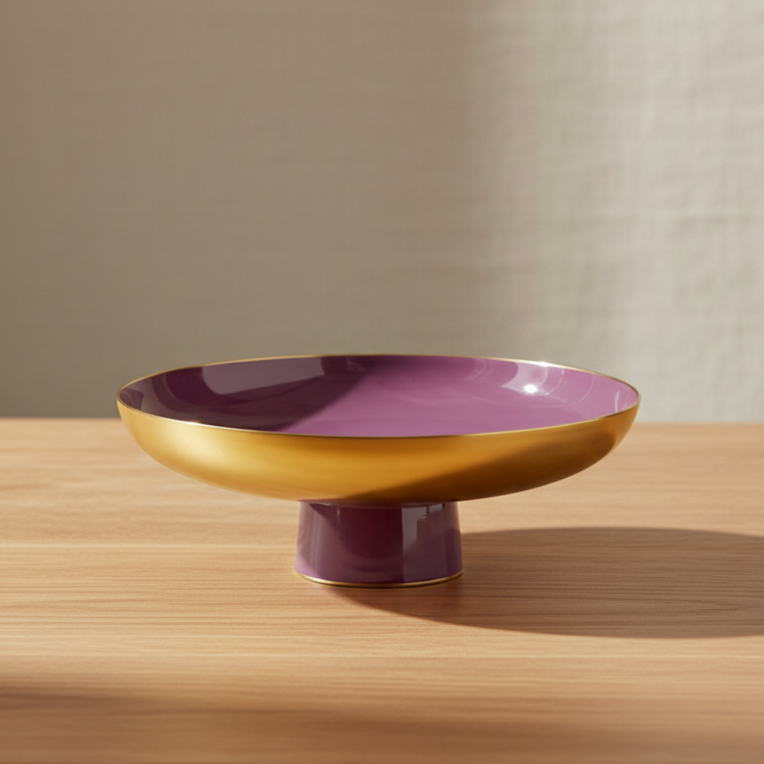 Dekoschale Low Tray Metal LILAC 35cm