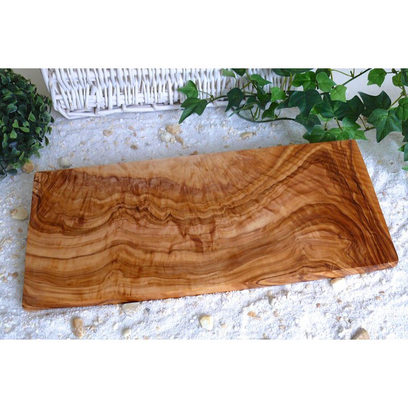 Frühstücksbrett eckig 30 x 15 cm aus Olivenholz