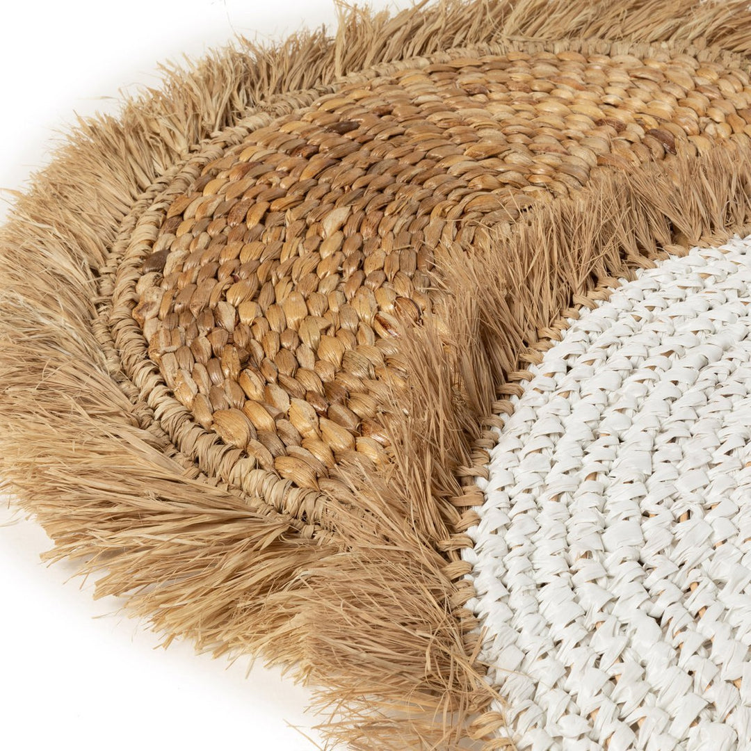 WATERHYACINTH RAFFIA Tischset mit Fransen - Platzset - Wanddeko