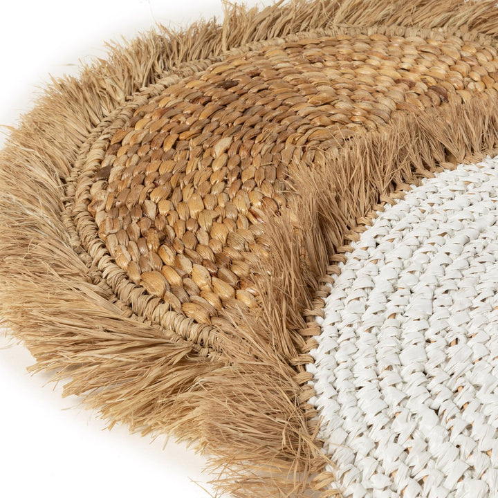 WATERHYACINTH RAFFIA Tischset mit Fransen - Platzset - Wanddeko