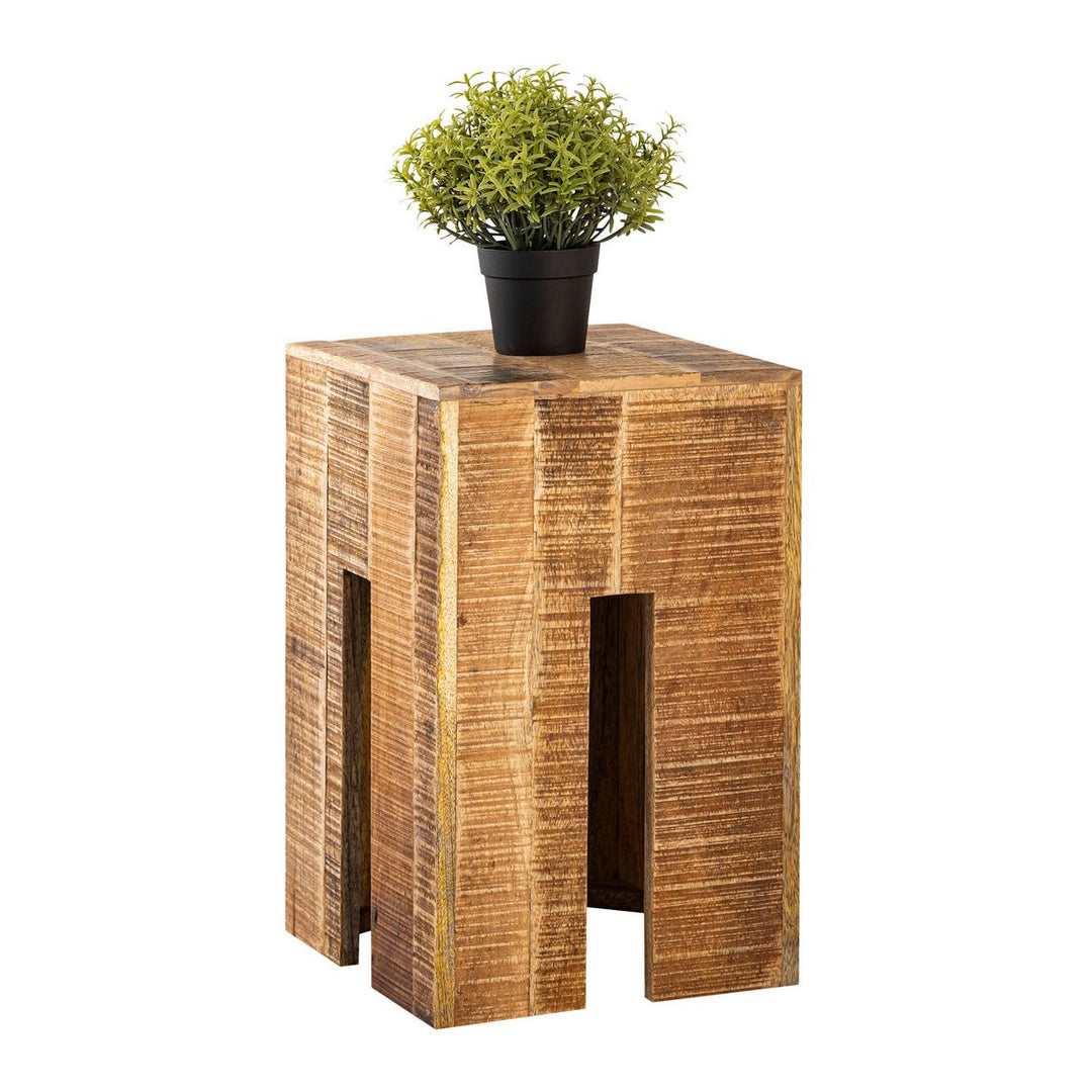 Blumenhocker - Blumensäule - Sitzhocker - Beistelltisch Mangoholz