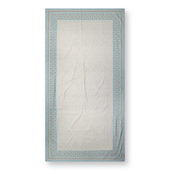 Tischdecke BLOOMING TALES Khaki-Blue 150x250cm