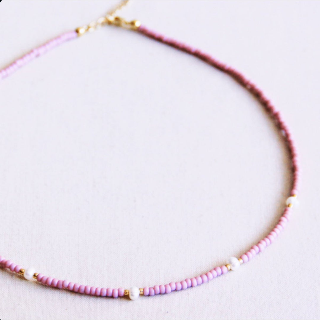 Halskette - Miyuki-Perlen - Pearl Blush