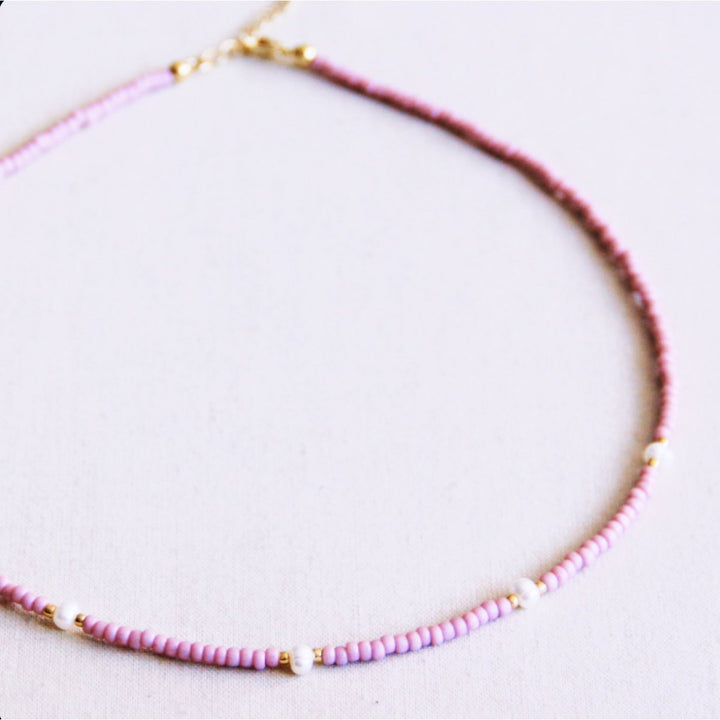 Halskette - Miyuki-Perlen - Pearl Blush