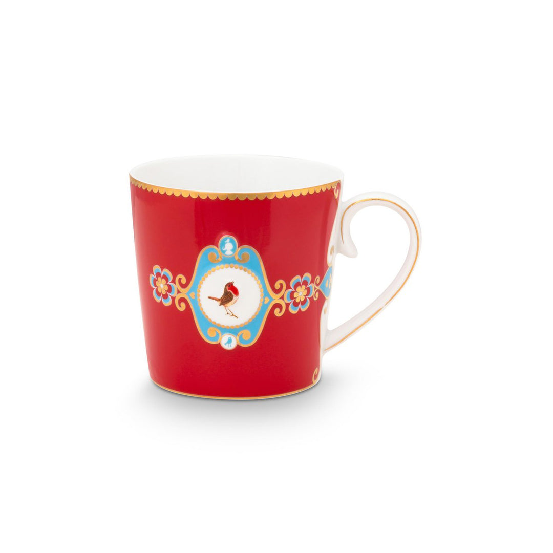 Tassen groß 2er-Set LOVE BIRDS MEDALLION RED