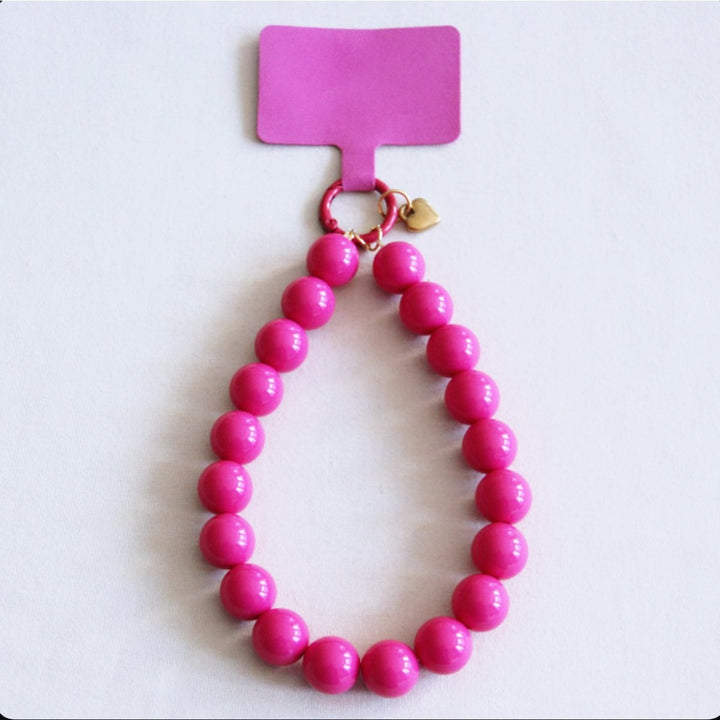 Handyband - Perlenkette XL - Fuchsia